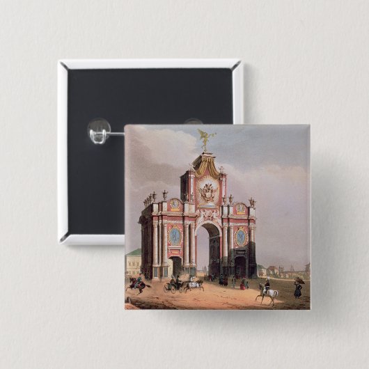 Das rote Tor in Moskau Button (Vorne & Hinten)
