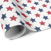 Das rote weiße und das blau geschenkpapier (Rolleneckpunkt)