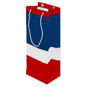 Das rote weiße und das Blau - Geschenktüte Für Weinflaschen (Rückseite Schrägansicht)