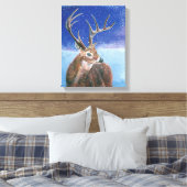 Das Rotwild (Cervus elaphus) & Winter Leinwanddruck (Insitu (Schlafzimmer))