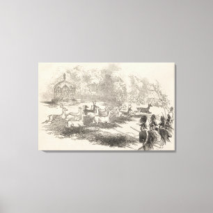 Das Rotwild-Schießen bei Gotha Leinwanddruck