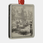 Das Rotwild-Schießen bei Gotha Ornament Aus Metall (Rechts)