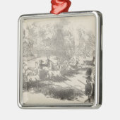 Das Rotwild-Schießen bei Gotha Ornament Aus Metall (Links)