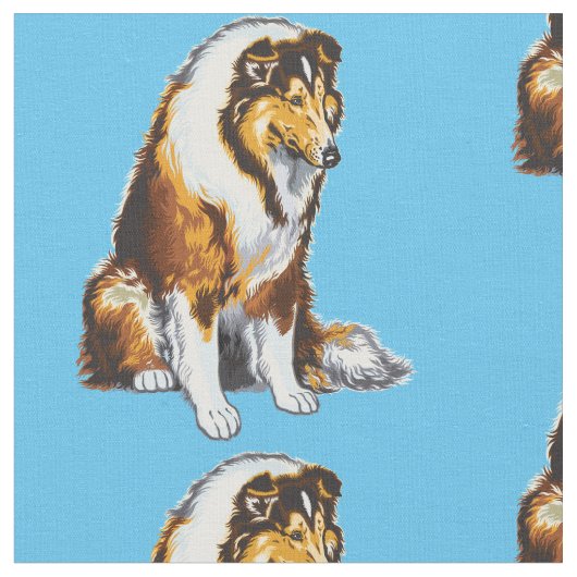 Das Rough Collie Fabric Stoff (Nahaufnahme)