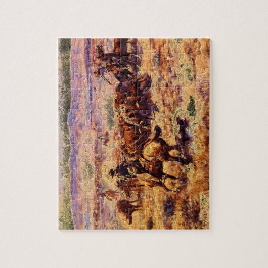 Das Roundup', Charles M. Russell_Art von Amerika Puzzle (Vertikal)