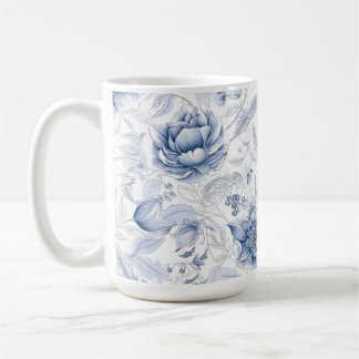 Das Royal Blue Porcelain Blumenmuster Vol.1 Thro Kaffeetasse