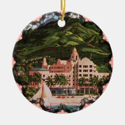 Das Royal Hawaiian Hotel Keramikornament (Vorne)