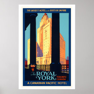 Das Royal York Hotel Toronto Kanada Vintage Reise Poster