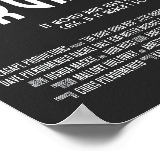 Das Ruby läuft Red Poster - 11x17" (Ecke)