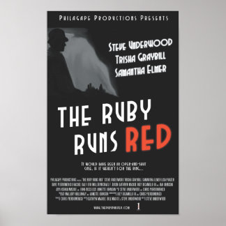 Das Ruby läuft Red Poster - 11x17"