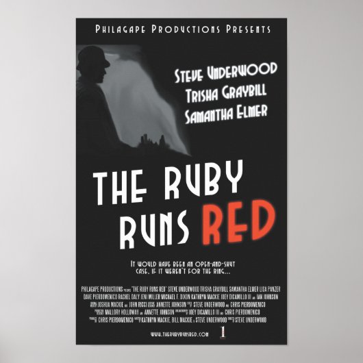 Das Ruby läuft Red Poster - 11x17" (Vorne)