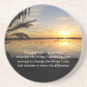 Das Ruhe-Gebet Getränkeuntersetzer (Vorne)