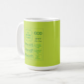 Das Ruhe-Gebet Kaffeetasse (Vorderseite Links)