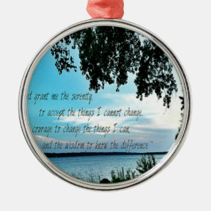 Das Ruhe-Gebet Silbernes Ornament