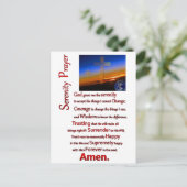 Das ruhige Gebet im Weltraum rot Postkarte (Stehend Vorderseite)