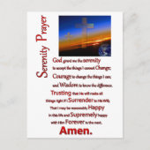 Das ruhige Gebet im Weltraum rot Postkarte (Vorderseite)