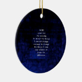 Das ruhige Gebet mit blauem Hintergrund Keramik Ornament (Rechts)