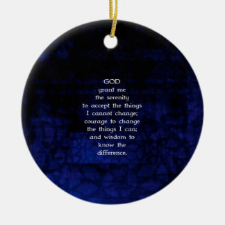 Das ruhige Gebet mit blauem Hintergrund Keramik Ornament