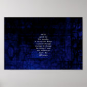 Das ruhige Gebet mit blauem Hintergrund Poster (Vorne)