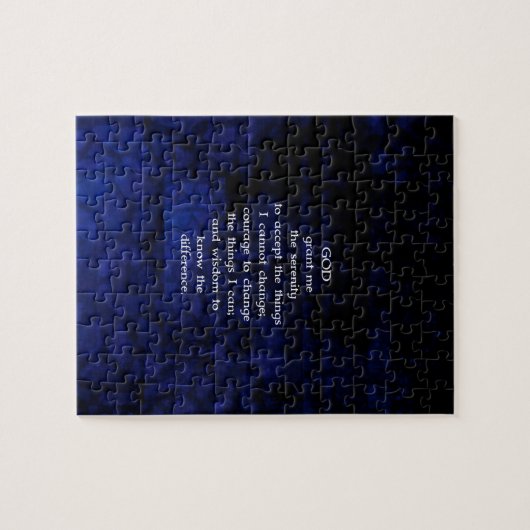 Das ruhige Gebet mit blauem Hintergrund Puzzle (Horizontal)