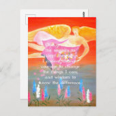 Das ruhige Gebet mit dem Angel der Folkloregie Postkarte (Vorne/Hinten)