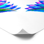 Das ruhige Gebet mit dem farbenprächtigen Lotus Bl Poster (Ecke)