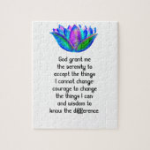 Das ruhige Gebet mit dem farbenprächtigen Lotus Bl Puzzle (Vertikal)