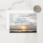 Das ruhige Gebet Mitteilungskarte (Vorderseite/Rückseite Beispiel)