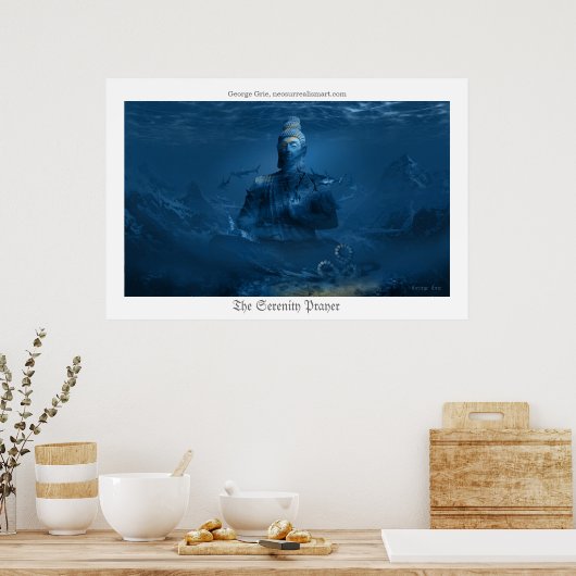 Das ruhige Gebet oder die Ruhe-Meditation Poster (Küche)