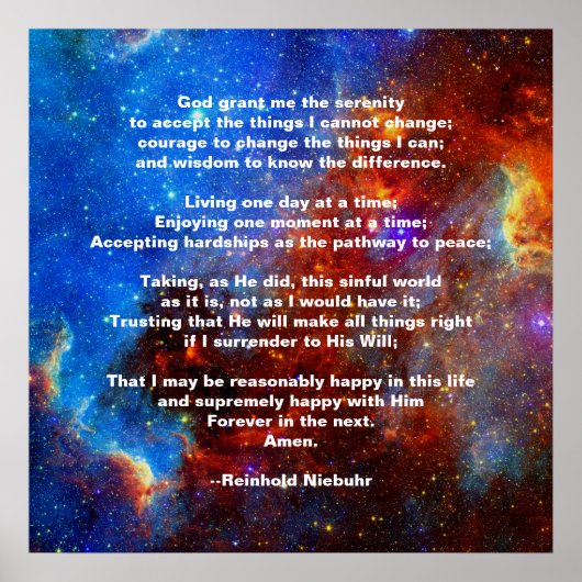 Das ruhige Gebet Poster (Vorne)