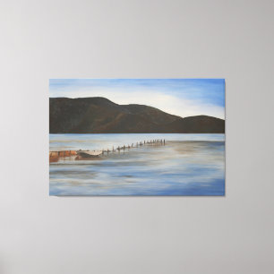 Das ruhige Wasser der Akyaka Landschaft Kunst Leinwanddruck