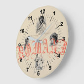 "Das rumänische Volk" Große Wanduhr (Winkel)