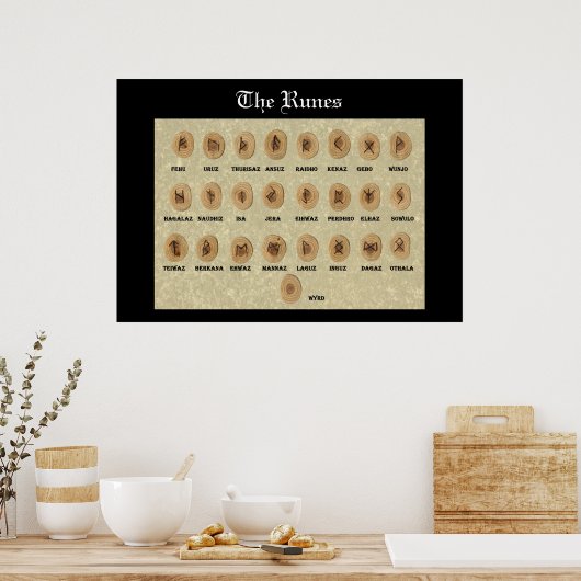 Das Runes-Poster Poster (Küche)