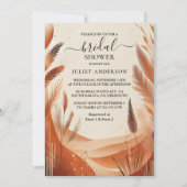 Das rustikale Boho Autumn Ombre Brown Brautparty Einladung (Vorderseite)