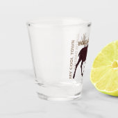 Das rustikale coole Elch-Imitat-Leder addieren Schnapsglas (Links)