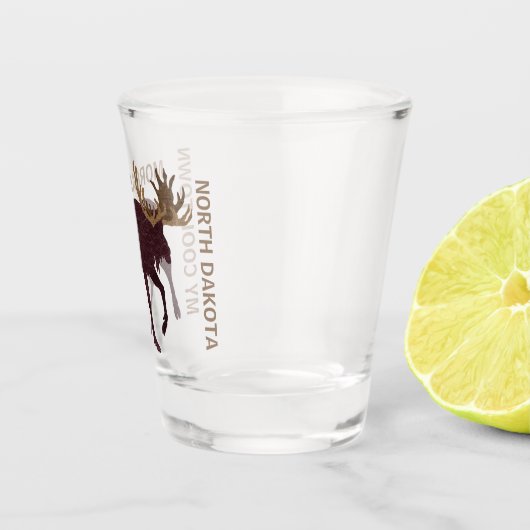 Das rustikale coole Elch-Imitat-Leder addieren Schnapsglas (Rechts)