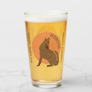Das rustikale coole Kojote-Imitat-Leder addieren Glas