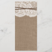 Das rustikale Menü der heiligen Ankerhochzeit Menükarte (Rückseite)