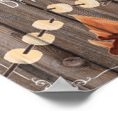 Das rustikalere Holz Party Hochzeitszeichen drucke (Ecke)