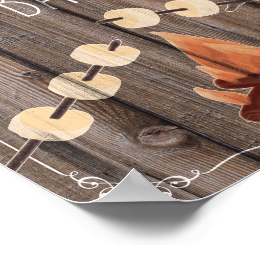 Das rustikalere Holz Party Hochzeitszeichen drucke (Ecke)