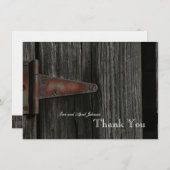 Das rustikales personalisierte Land-hölzerne Dankeskarte (Vorne/Hinten)