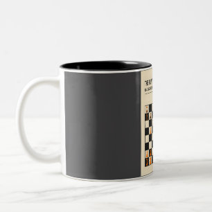 Das Ruy Lopez Schach Opening in einer Vintagen Buc Zweifarbige Tasse