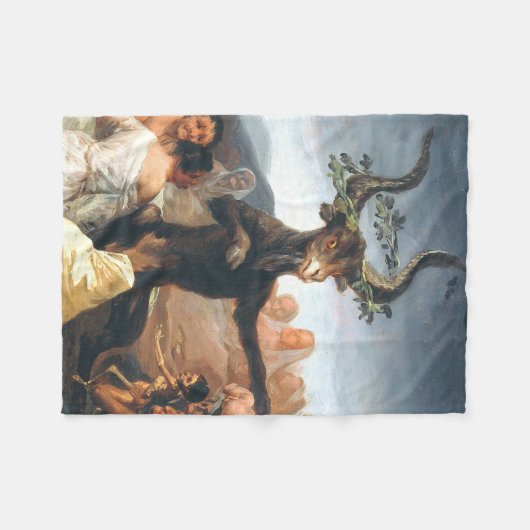 Das Sabbat der Hexen Francisco Goya Fleecedecke (Vorderseite (Horizontal))