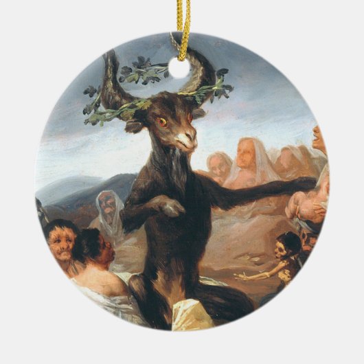 Das Sabbat der Hexen Francisco Goya Keramik Ornament (Vorne)