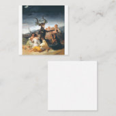 Das Sabbat der Hexen Francisco Goya Quadratische Visitenkarte (Vorne/Hinten)