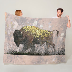 Das Sacred Buffalo Fleece Blanket