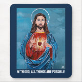 Das Sacred Heart Gemälde von Alfred Fox Mousepad (Vorne)