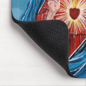 Das Sacred Heart Gemälde von Alfred Fox Mousepad (Ecke)