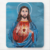Das Sacred Heart Gemälde von Alfred Fox Mousepad (Vorne)