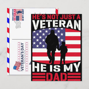 Das sagt, dass er nicht nur ein Veteran ist, er is Feiertagspostkarte